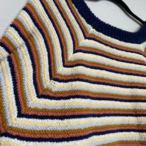 Madewell Arden Striped V Neck Pullover Sweater XL - Picture 7 of 9